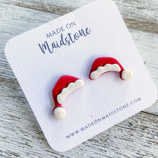 Santa Hat Studs image 1