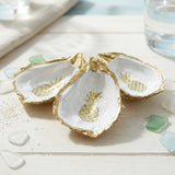 Golden Pineapple Oyster Shell Jewelry Dish