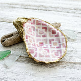 Pink Tiles Oyster Shell Jewelry Dish