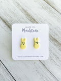 Marshmallow Bunny Studs - Yellow image