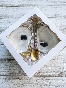 Gilded Oyster Shell Salt and Pepper Vessels image 1