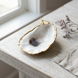Gilded Oyster Shell Jewelry Dish
