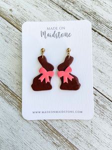 Chocolate Bunny Earrings image 0