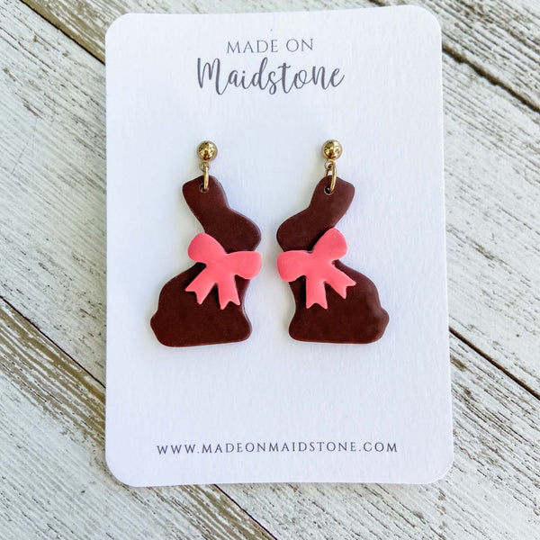 Chocolate Bunny Earrings image 0