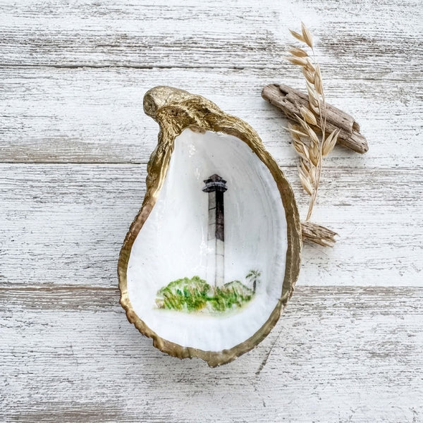 Sullivan's Island Lighthouse Oyster Shell Jewelry Dish
