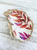 Autumn Leaves Oyster Shell Ring Dish image 1