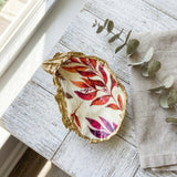 Autumn Leaves Oyster Shell Jewelry Dish