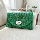 Green Oyster Shell Clutch