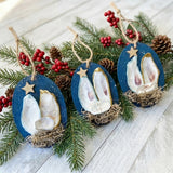 Oyster Shell Nativity Ornament