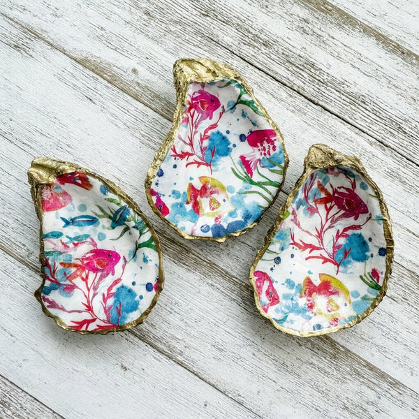 Tropical Fish Oyster Shell Jewelry Dish