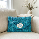 Coral Oyster Shell Clutch