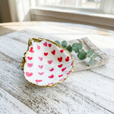 Tiny Hearts Oyster Shell Jewelry Dish