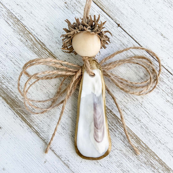 Oyster Shell Angel Ornament image 1