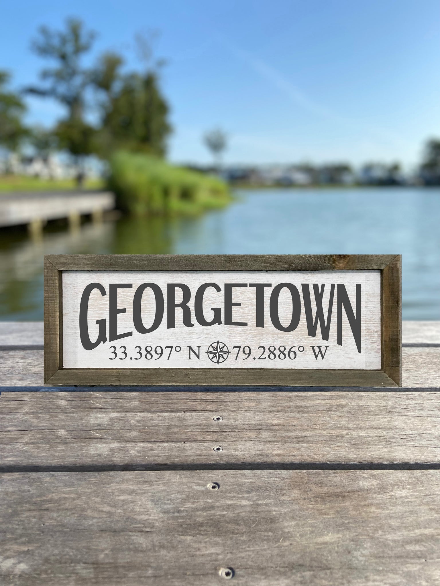 Georgetown GPS Coordinates Sign