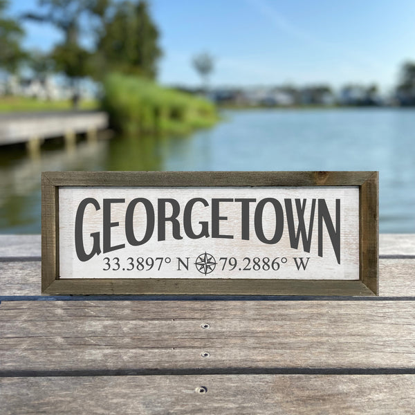 Georgetown GPS Coordinates Sign