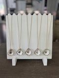 Oyster Shell Pendant Necklace - Gold Filled