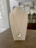 Oyster Shell Pendant Necklace - Gold Filled
