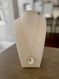 Oyster Shell Pendant Necklace - Gold Filled