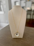 Oyster Shell Pendant Necklace - Gold Filled