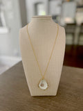 Oyster Shell Pendant Necklace - Gold Filled