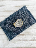 Polka Dot Oyster Shell Clutch