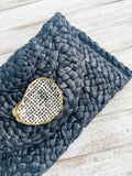 Polka Dot Oyster Shell Clutch