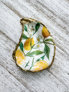 Lemon Oyster Shell Ring Dish