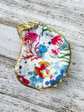 Tropical Fish Oyster Shell Ring Dish