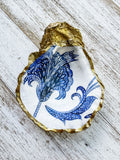 Blue Willow Oyster Shell Ring Dish