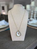 Oyster Shell Pendant Necklace - Gold Plated