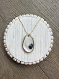 Oyster Shell Pendant Necklace - Gold Plated