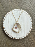 Oyster Shell Pendant Necklace - Gold Filled
