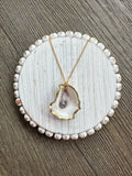 Oyster Shell Pendant Necklace - Gold Filled