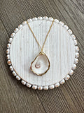 Oyster Shell Pendant Necklace - Gold Filled