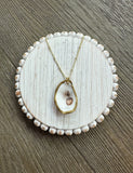 Oyster Shell Pendant Necklace - Gold Plated