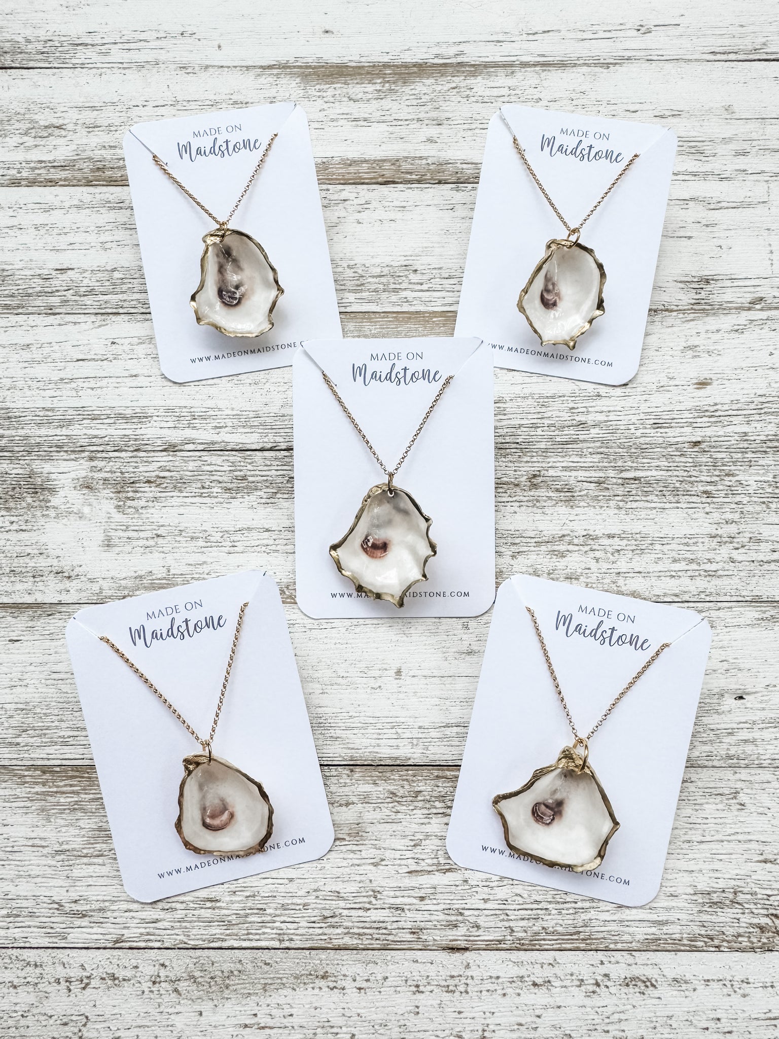 Oyster Shell Pendant Necklace - Gold Filled