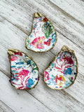 Tropical Fish Oyster Shell Ring Dish