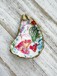 Tropical Fish Oyster Shell Ring Dish