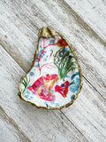 Tropical Fish Oyster Shell Ring Dish