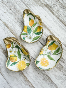 Lemon Oyster Shell Ring Dish