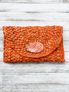 Fretwork Oyster Shell Clutch