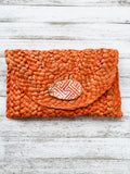 Fretwork Oyster Shell Clutch