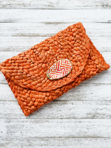 Fretwork Oyster Shell Clutch