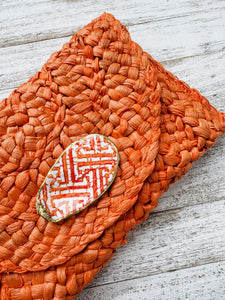 Fretwork Oyster Shell Clutch