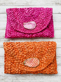 Fretwork Oyster Shell Clutch