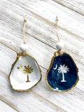 Palmetto Tree and Crescent Moon Oyster Shell Ornament