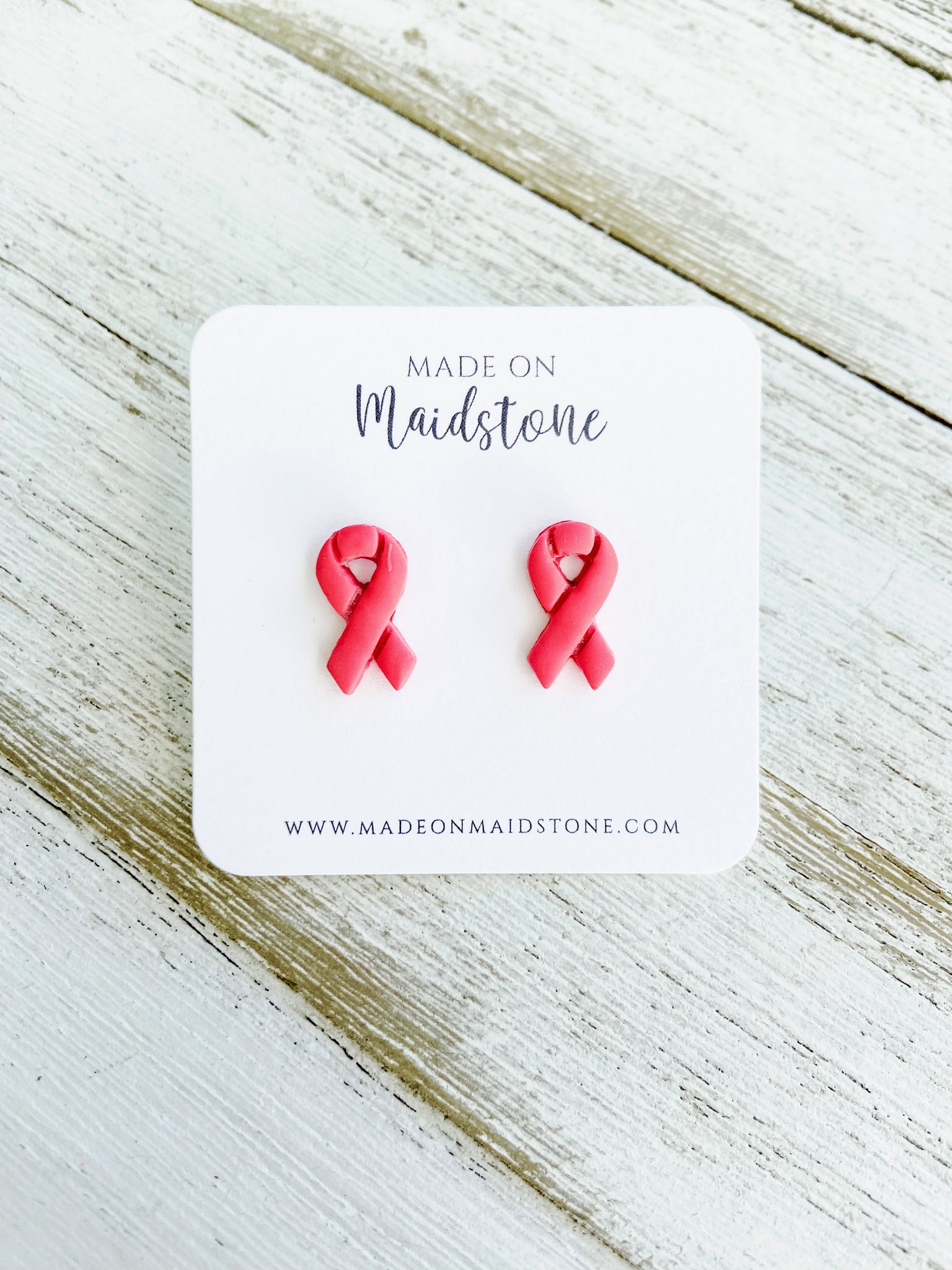 Pink Ribbon Studs
