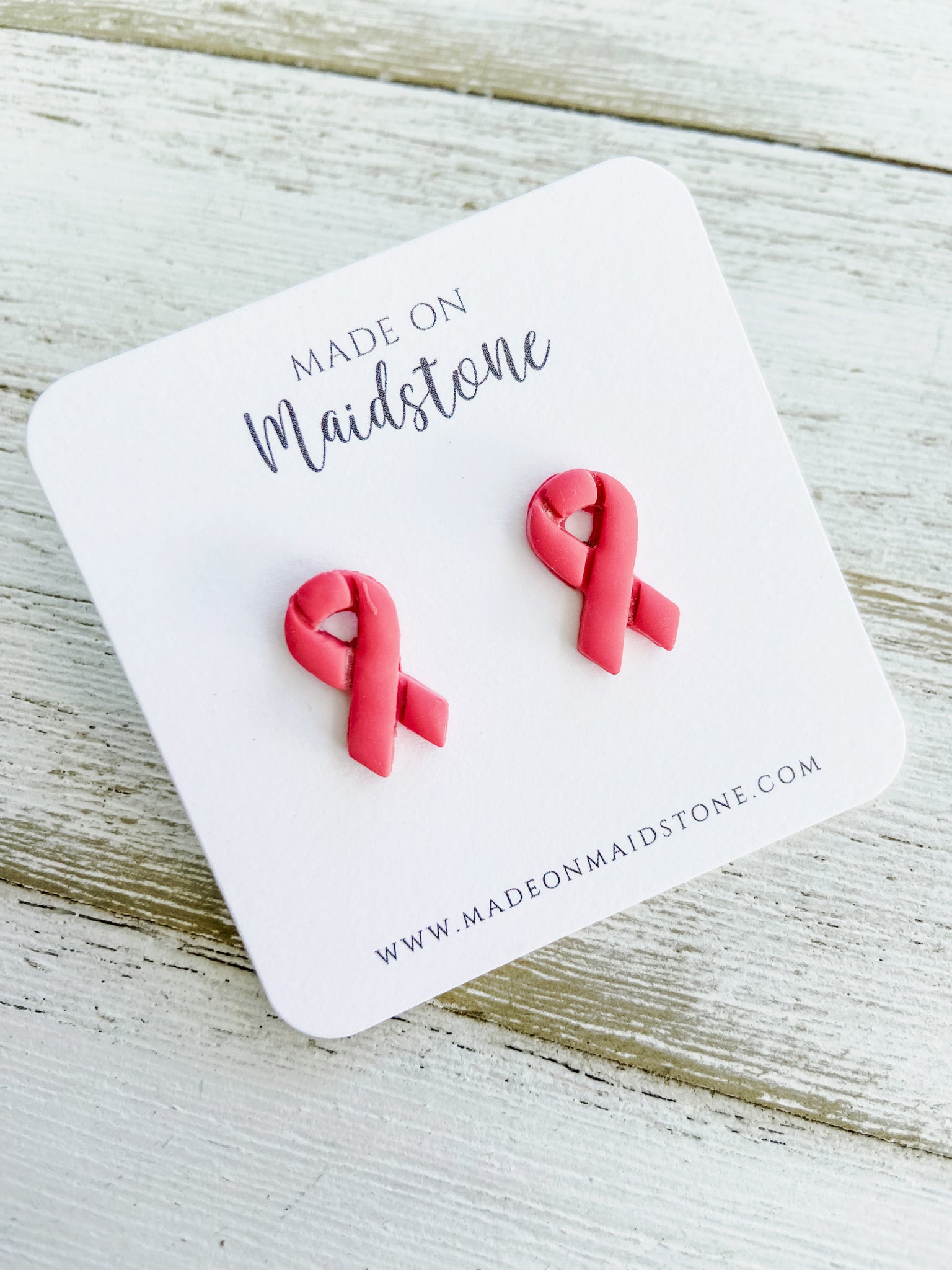 Pink Ribbon Studs
