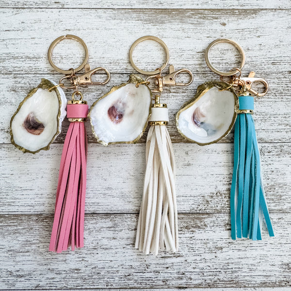 Oyster Shell Keychain