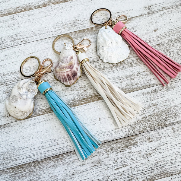 Oyster Shell Keychain